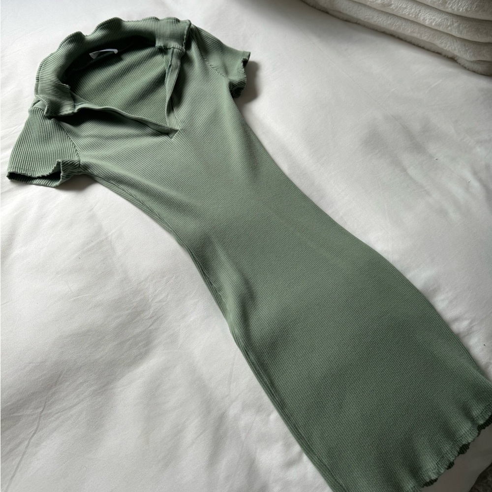 Olive Green tennis mini dress